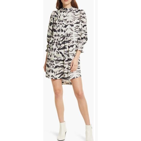 AllSaints Bila Oniyuri Cotton Dress NWT Size 4 - Picture 1 of 14